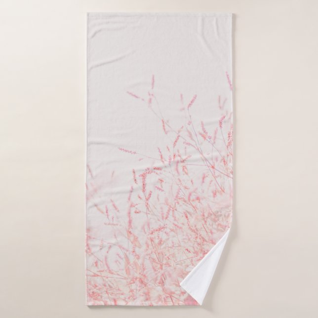 RED AND WHITE ABSTRACT PAINTING BATH TOWEL (Bath Towel)