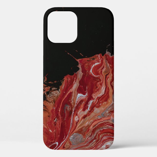 Red and white abstract painting Case-Mate iPhone case (Back)