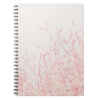 RED AND WHITE ABSTRACT PAINTING NOTEBOOK
