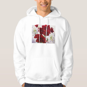 Red and White Amaryllis 2008 Hoodie