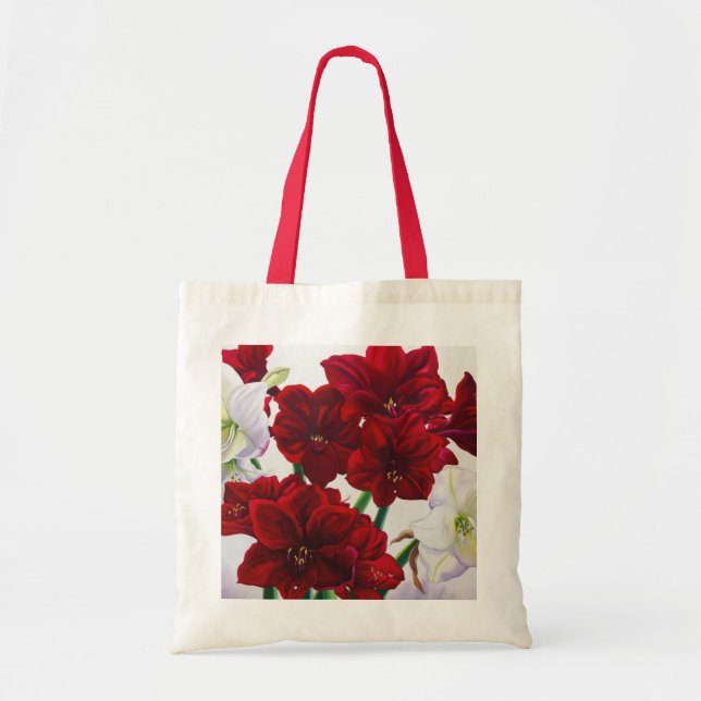 Red and White Amaryllis 2008 Tote Bag (Front)