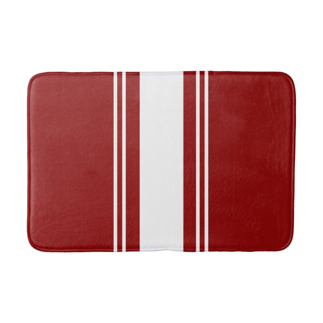 Red and White Bath Mat (Front)