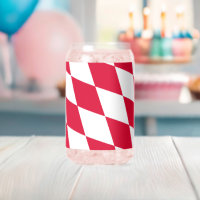 Red and White Bavaria Diamond Flag Pattern