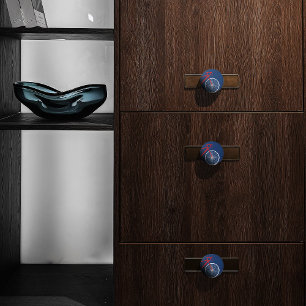 Red and White Bicycle Ceramic Knob