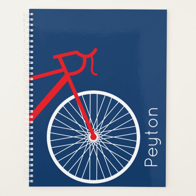 Red and White Bicycle Planner (Front)
