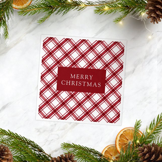Red and White Buffalo Check Napkin (Red and White Buffalo Check Napkins
)
