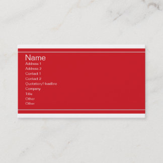 Red and White Business Cards