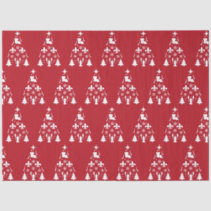 Red and White Cajun Christmas Holiday Decoupage Tissue Paper
