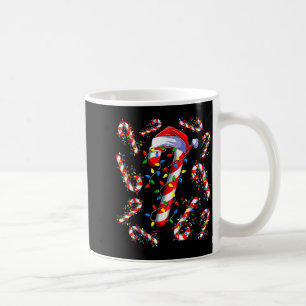 Red And White Candy Cane Santa Christmas Funny Xma Coffee Mug