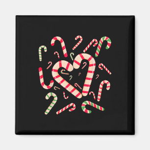 Red And White Candy Cane Santa Christmas Funny Xma Magnet