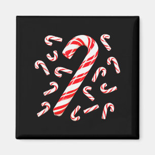 Red And White Candy Cane Santa Christmas  Magnet
