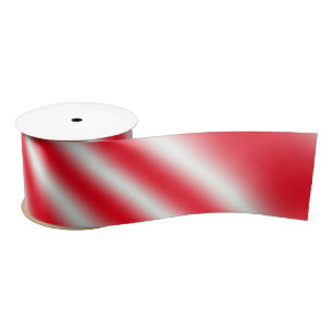 Red And White Candy Cane Striped Satin Ribbon