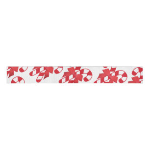 Red and White Candy Canes Ribbon Grosgrain Ribbon
