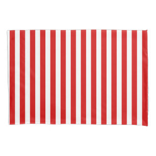 Red and white candy stripes pillowcase