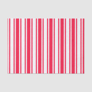 Red and white candy stripes tissue paper