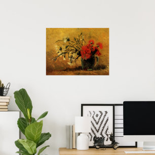 Red And White Carnations by Vincent van Gogh Poster