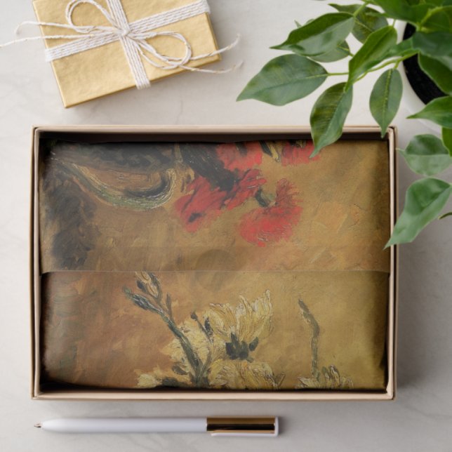 Red And White Carnations by Vincent van Gogh Tissue Paper (Gift)