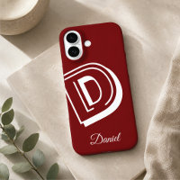 Red and White case iphone - personalised nom