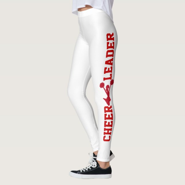 Red and White Cheerleader Leggings (Left)