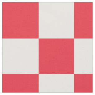 Red and white chequerboard pattern fabric