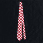 Red And White Chequered Flag Stylish Pattern Tie<br><div class="desc">Chequered flag,  stylish red and white pattern design.</div>