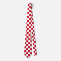 Red And White Chequered Flag Stylish Pattern