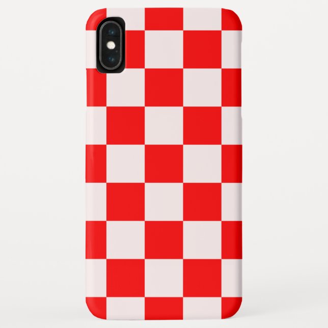 Red and White Chequered Pattern   Case-Mate iPhone Case (Back)
