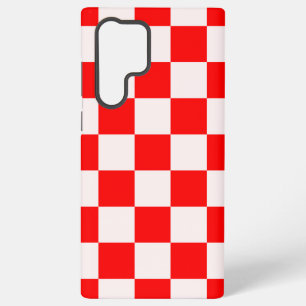 Red and White Chequered Pattern Samsung Galaxy Case