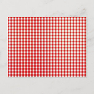Red and White Chequered Postcard