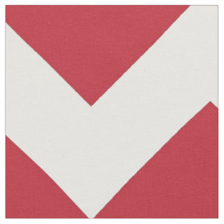 Red and White Chevron Stripe Fabric