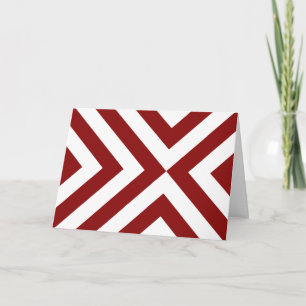 Red and White Chevrons Card
