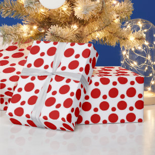 Red and White Christmas Bubble Wrapping Paper