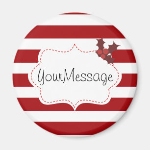 Red and White Christmas Magic Magnet