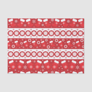 Red and White Christmas Stockings and Mittens Tissue Paper