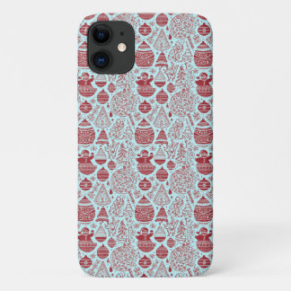 Red and white Christmas themed phone case