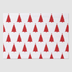 Red and White Christmas Tree Tissue Paper