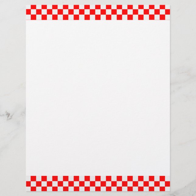 Red and White Classic Chequerboard by STaylor (Front)
