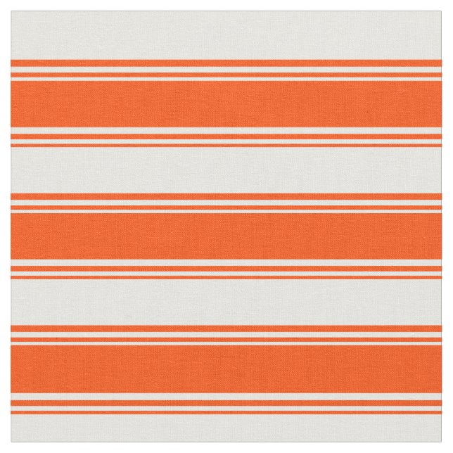 Red and White Coloured Lines Pattern Fabric (Close Up)