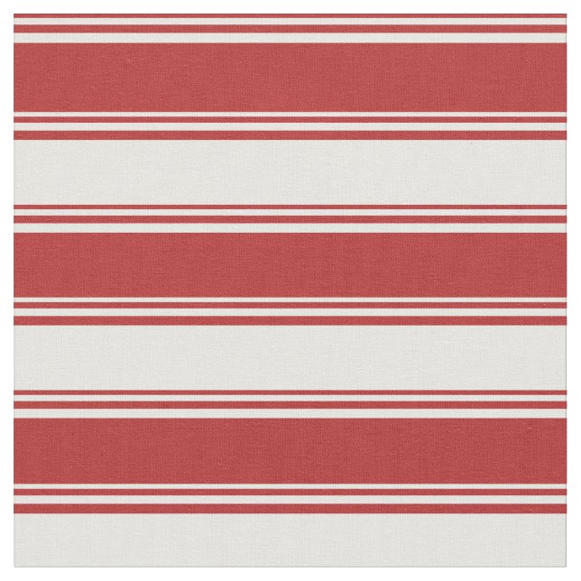 Red and White Coloured Stripes Fabric (Close Up)
