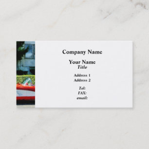 Red and White Corvette Convertible Business Card