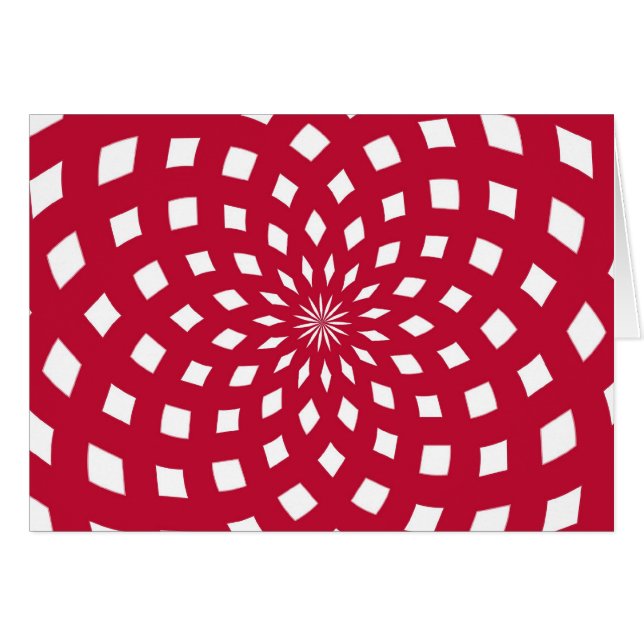 Red and White Designed Card (Front Horizontal)