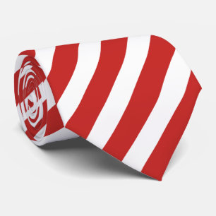 Red and White Diagonal Stripe Pattern Tie