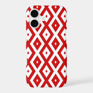 Red and white diamond pattern
