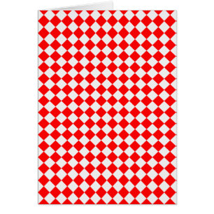 Red And White Diamond Pattern by ShirleyTaylor