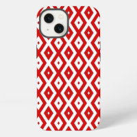 Red and white diamond pattern Case-Mate iPhone cas