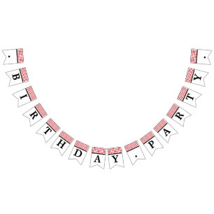 Red and white dot Birthday Party Bunting