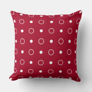 Red and white dots cushion