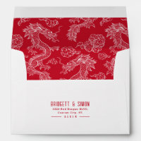 Red and White Dragon | Red Style Pre-Addressed