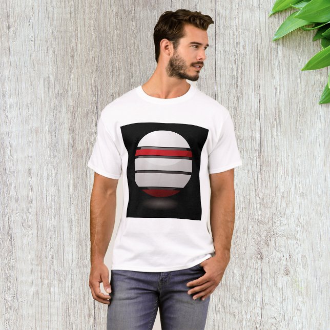 Red And White Droid Icon Mens T-Shirt (Creator Uploaded)
