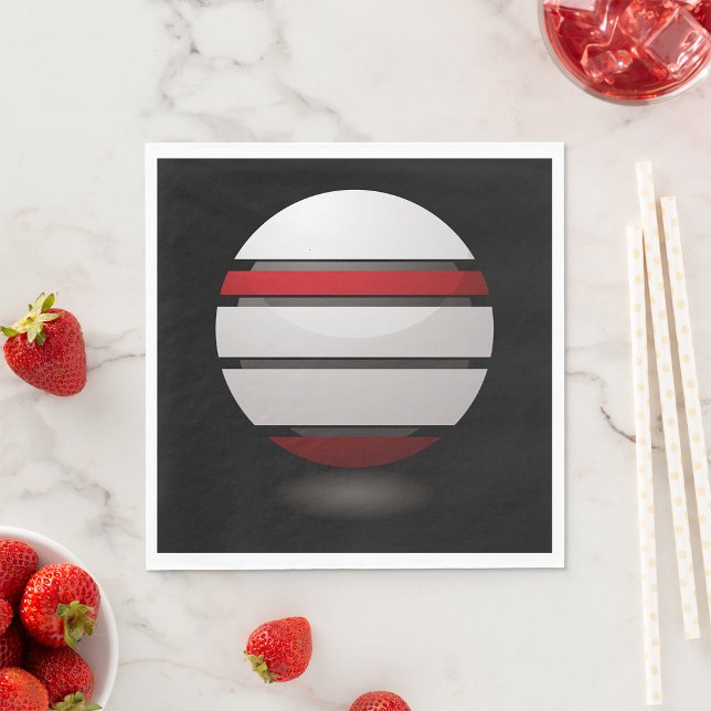 Red And White Droid Icon Paper Napkins (Creator Uploaded)